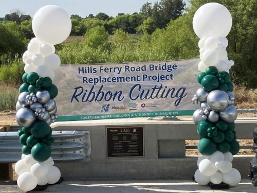 Fanfare for Counties of Merced and Stanislaus and Caltrans Hills Ferry Ribbon Cutting